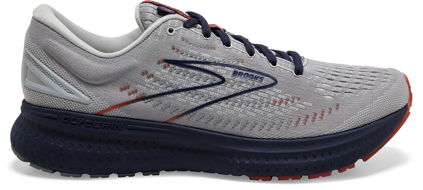 BROOKS Men’s Glycerin 19 (002 - Grey/Alloy/Peacoat)