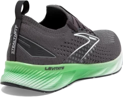 BROOKS Men's Levitate Stealthfit 6 (323 - Blackened Pearl/Green/White) -Brooks Store 110397 323 H Levitate StealthFit 6