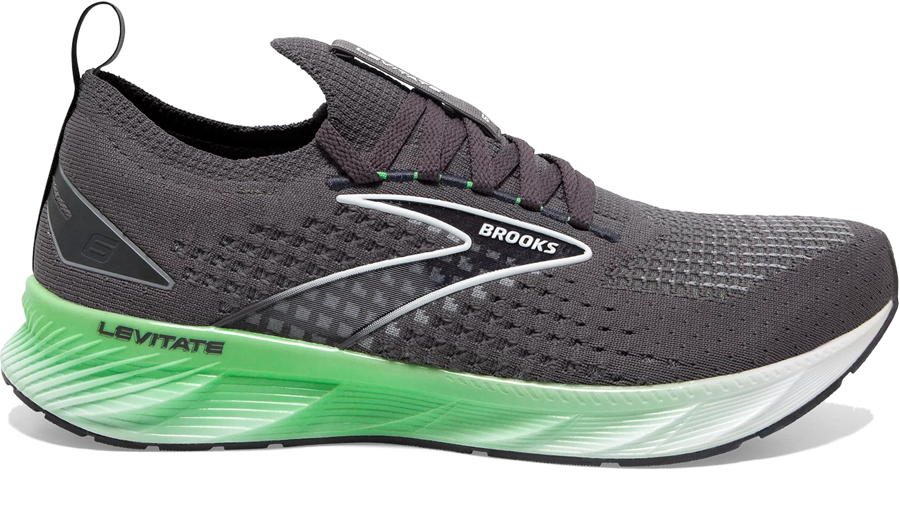 BROOKS Men's Levitate Stealthfit 6 (323 - Blackened Pearl/Green/White)