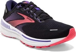 BROOKS Women's Adrenaline GTS 22 (080 - Black/Purple/Coral) -Brooks Store 120353 080 A Adrenaline GTS 22