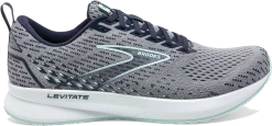 BROOKS Women's Levitate 5 (069 - Grey/Peacoat/Blue Light)