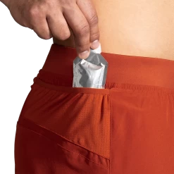 BROOKS Men's Sherpa 5" Short (644 - Red Clay) -Brooks Store 1384B9BD F6C6 4808 A343 C7AD003D7109