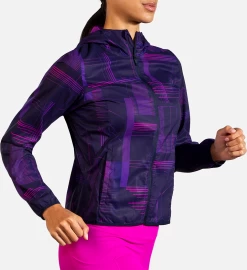 BROOKS Women’s Canopy Jacket (436 - Navy Print) -Brooks Store 18D12728 B39A 48F9 974A FBD23203D888