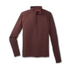 BROOKS Men's Dash 1/2 Zip (246 - Heather Run Raisin)