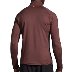 BROOKS Men's Dash 1/2 Zip (246 - Heather Run Raisin) -Brooks Store 211298 246 mb dash half zip mens long sleeve running shirt