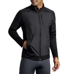 BROOKS Men’s Fusion Hybrid Jacket (001 - Black) -Brooks Store 211299 001 ma fusion hybrid jacket mens running jacket