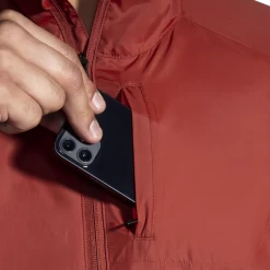 BROOKS Men’s Fusion Hybrid Jacket (681 - Copper/Run Raisin) -Brooks Store 211299 681 d1 fusion hybrid jacket mens running jacket