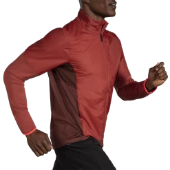 BROOKS Men’s Fusion Hybrid Jacket (681 - Copper/Run Raisin) -Brooks Store 211299 681 mv fusion hybrid jacket mens running jacket
