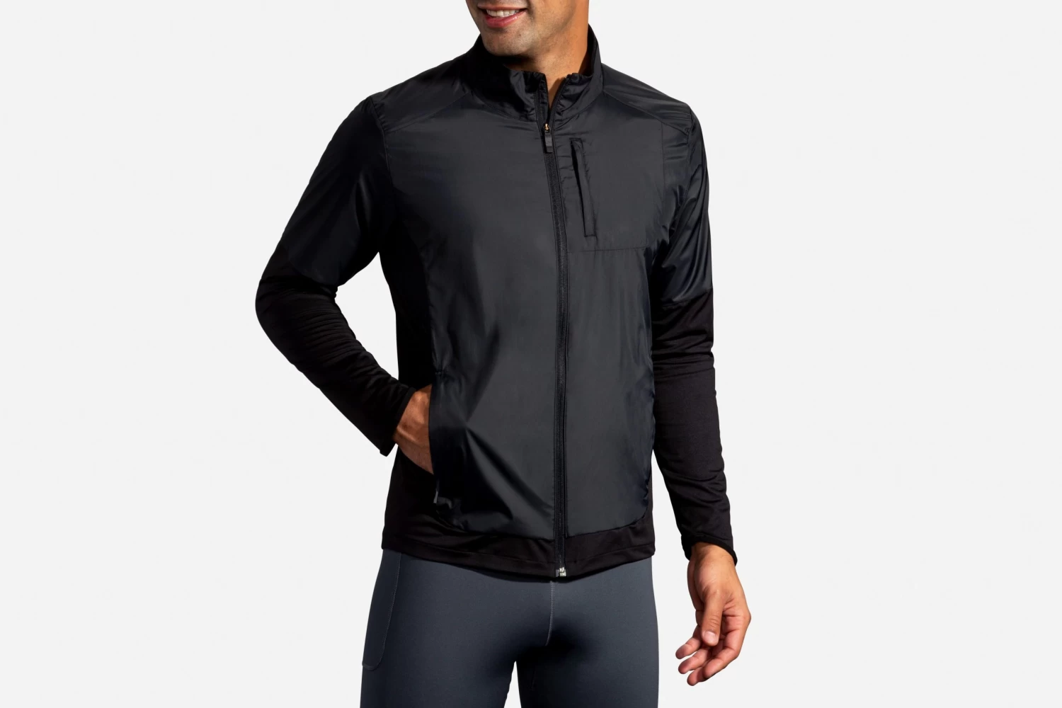 Men's Brooks Fusion Hybrid Jacket - 211299-001 2 Men's Brooks Fusion Hybrid Jacket - 211299-001 - Image 2