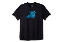 Men's Brooks Distance Graphic Short Sleeve 211320-043 -Brooks Store 211320 043 LF Distance Graphic Short Sleeve