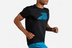 Men's Brooks Distance Graphic Short Sleeve 211320-043 -Brooks Store 211320 043 MV Distance Graphic Short Sleeve