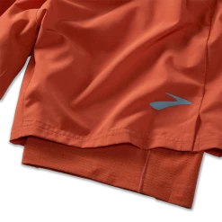 BROOKS Men's Sherpa 7" 2-in-1 Short (644 - Red Clay) -Brooks Store 211333 644 D5 Sherpa 7in 2in1 Short