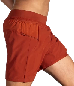 BROOKS Men's Sherpa 7" 2-in-1 Short (644 - Red Clay) -Brooks Store 211333 644 MV Sherpa 7in 2in1 Short