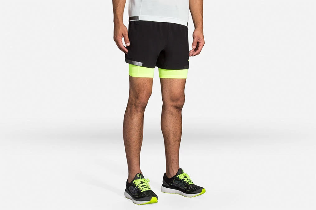 Men's Brooks Carbonite 5" 2-in-1 Short Run Visible Collection 211352-070 2 Men's Brooks Carbonite 5" 2-in-1 Short Run Visible Collection 211352-070 - Image 2
