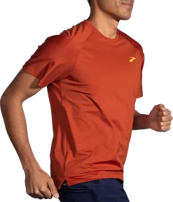 BROOKS Men's Atmosphere Short Sleeve 2.0 (644 - Red Clay) -Brooks Store 211455 644 MV Atmosphere Short Sleeve 2