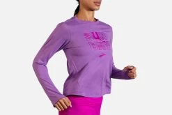 Women's Brooks Distance Graphic Long Sleeve - 221468-573 -Brooks Store 221468 573 MV Distance Graphic Long Sleeve