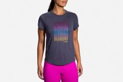 Women's Brooks Distance Graphic Short Sleeve - 221469-459 -Brooks Store 221469 459 MF Distance Graphic Short Sleeve