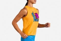 Women's Brooks Distance Graphic Tank 221470-766 -Brooks Store 221470 766 MV Distance Graphic Tank