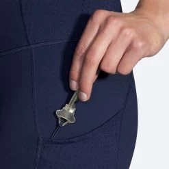 BROOKS Women's Method 1/2 Crop Tight (451 - Navy) -Brooks Store 221477 451 d3 method half crop tight womens womens running tight