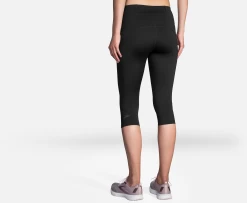 BROOKS Women's Method 1/2 Crop Tight (001 - Black) -Brooks Store 221477 001 MB Method 12 Crop Tight