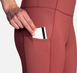 BROOKS Women's Method 1/2 Crop Tight (648 - Terracotta Print) -Brooks Store 221477 648 D2 Method 12 Crop Tight