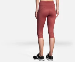 BROOKS Women's Method 1/2 Crop Tight (648 - Terracotta Print) -Brooks Store 221477 648 MB Method 12 Crop Tight