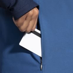 BROOKS Women’s Fusion Hybrid Jacket (463 - Navy/Blue Ash/Ice Blue) -Brooks Store 221499 463 d2 fusion hybrid jacket womens running jacket