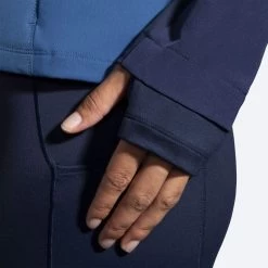 BROOKS Women’s Fusion Hybrid Jacket (463 - Navy/Blue Ash/Ice Blue) -Brooks Store 221499 463 d5 fusion hybrid jacket womens running jacket