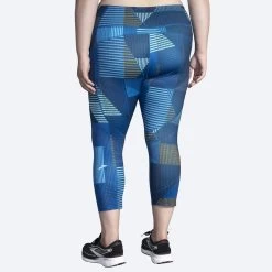 BROOKS Women's Method 3/4 Tight (441 - Motion Print) -Brooks Store 221522 441 mb method three quarter womens running capri