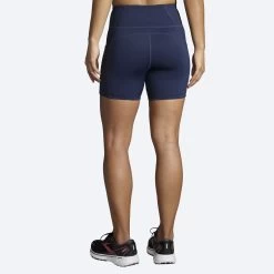 BROOKS Women's Method 5" Short Tight (451 - Navy) -Brooks Store 221523 451 mb method 5inch womens running short tight