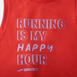 BROOKS Women's Distance Graphic Tank (624 - Jamberry/Happy Hour) -Brooks Store 221542 624 d1 distance graphic tank womens sleeveless running top