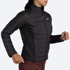 BROOKS Women's Shield Hybrid Jacket 2.0 (001 - Black) -Brooks Store 221557 001 mv shield hybrid jacket womens running jacket