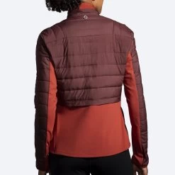 BROOKS Women's Shield Hybrid Jacket 2.0 (223 - Run Raisin/Copper) -Brooks Store 221557 223 mb shield hybrid jacket womens running jacket