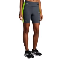 Women's Brooks Run Visible 6" Short Tight - 221565-044 -Brooks Store 221565 044 MF Run Visible 6in Short Tight