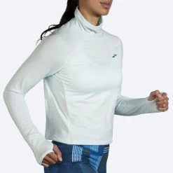 BROOKS Women's Notch Thermal Long Sleeve 2.0 (490 - Ice Blue) -Brooks Store 221567 490 mv notch thermal long sleeve womens long sleeve running shirt