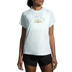 Women's Brooks Distance Graphic Short Sleeve- 221600-430