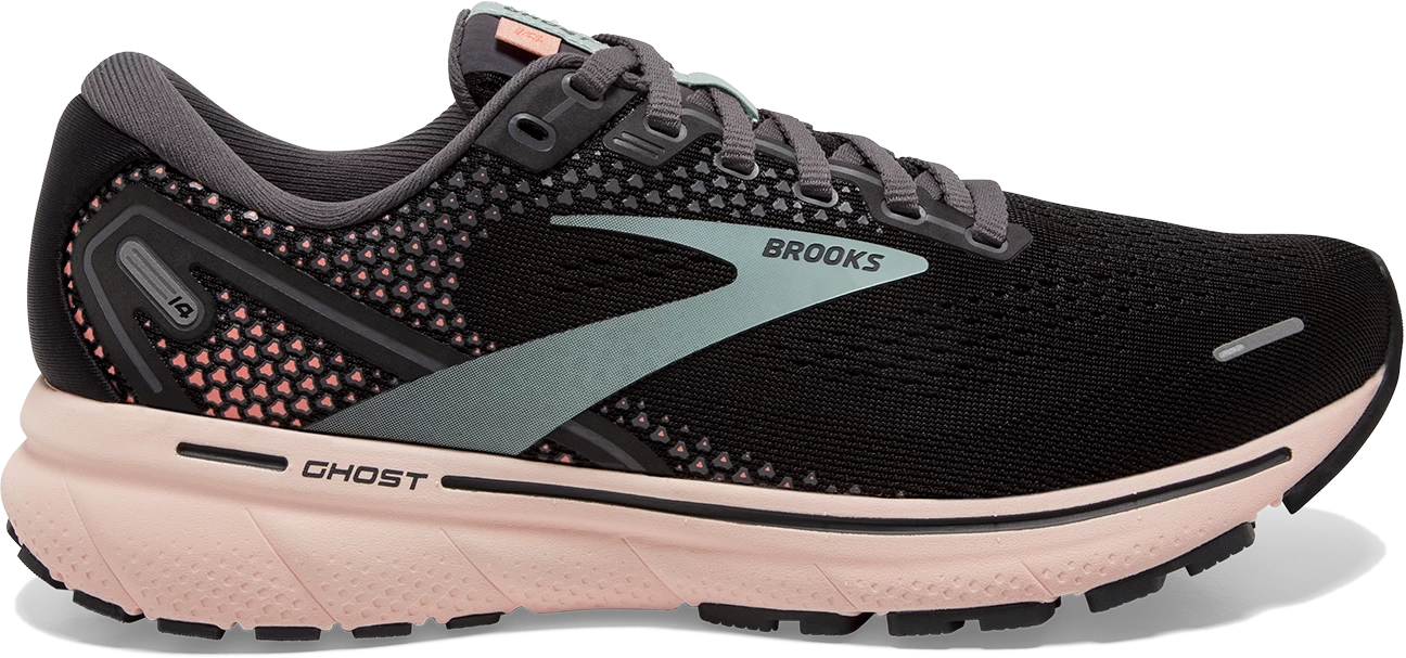 BROOKS Women's Ghost 14 (026 - Black/Pearl/Peach) 1 BROOKS Women's Ghost 14 (026 - Black/Pearl/Peach)