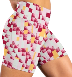 BROOKS Women's Moment 5" Running Short Tight (128 - Pace Check Print) -Brooks Store 26B1FCF4 EDD1 45CB BD38 034CDFDE7CBB