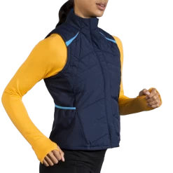 BROOKS Women’s Shield Hybrid Vest (491 - Navy/Blue Bolt) -Brooks Store 28C0DD44 BD10 41A5 91EF 0D443F959BD7
