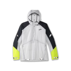 BROOKS Men’s Run Visible Convertible Jacket (134 - White/Asphalt/Nightlife)