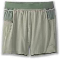 BROOKS Men's Sherpa 7" 2-in-1 Short (315 - Pebble/Dark Pebble)