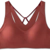 BROOKS Women's Dare V Neck Run Bra (691 - Terracotta/Fluoro Pink)