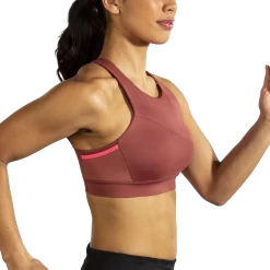 Women's Brooks Drive 3 Pocket Run Bra - 350080-691 -Brooks Store 350080 691 mv drive 3 pocket run bra womens compression running bra