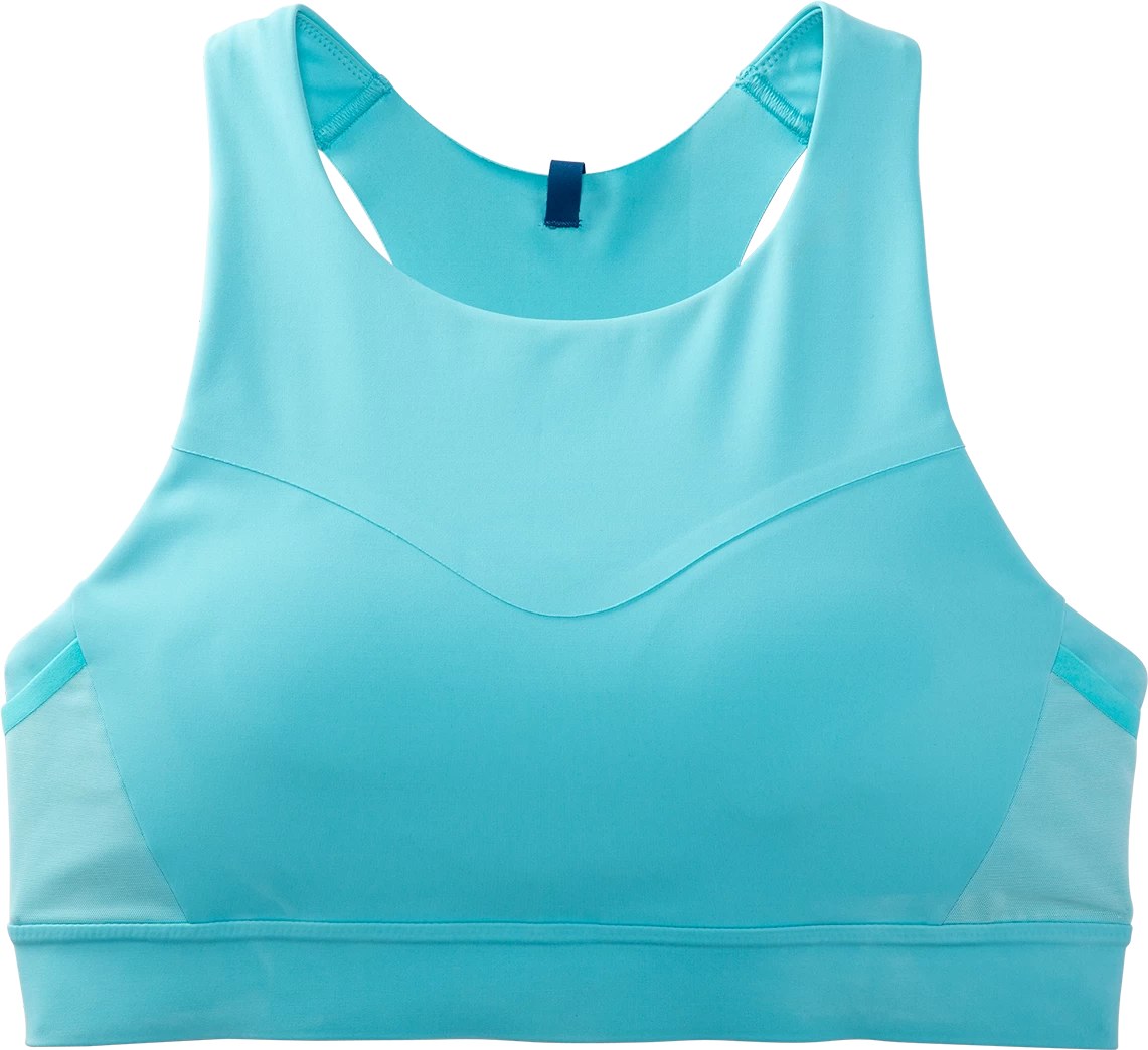 BROOKS Women's Drive 3 Pocket Run Bra (475 - Vivid Teal) 1 BROOKS Women's Drive 3 Pocket Run Bra (475 - Vivid Teal)