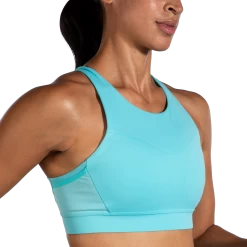 BROOKS Women's Drive 3 Pocket Run Bra (475 - Vivid Teal) 9 BROOKS Women's Drive 3 Pocket Run Bra (475 - Vivid Teal) -Brooks Store 350080 475 MV Drive 3 Pocket Run Bra