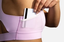 BROOKS Women's Drive 3 Pocket Run Bra (560 - Orchid Haze/Rosewater) -Brooks Store 350080 560 D2 Drive 3 Pocket Run Bra