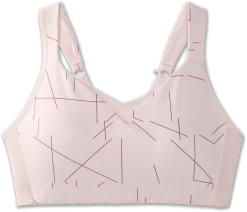 BROOKS Women's Drive Convertible Run Bra (658 - Rosewater Geo Print)