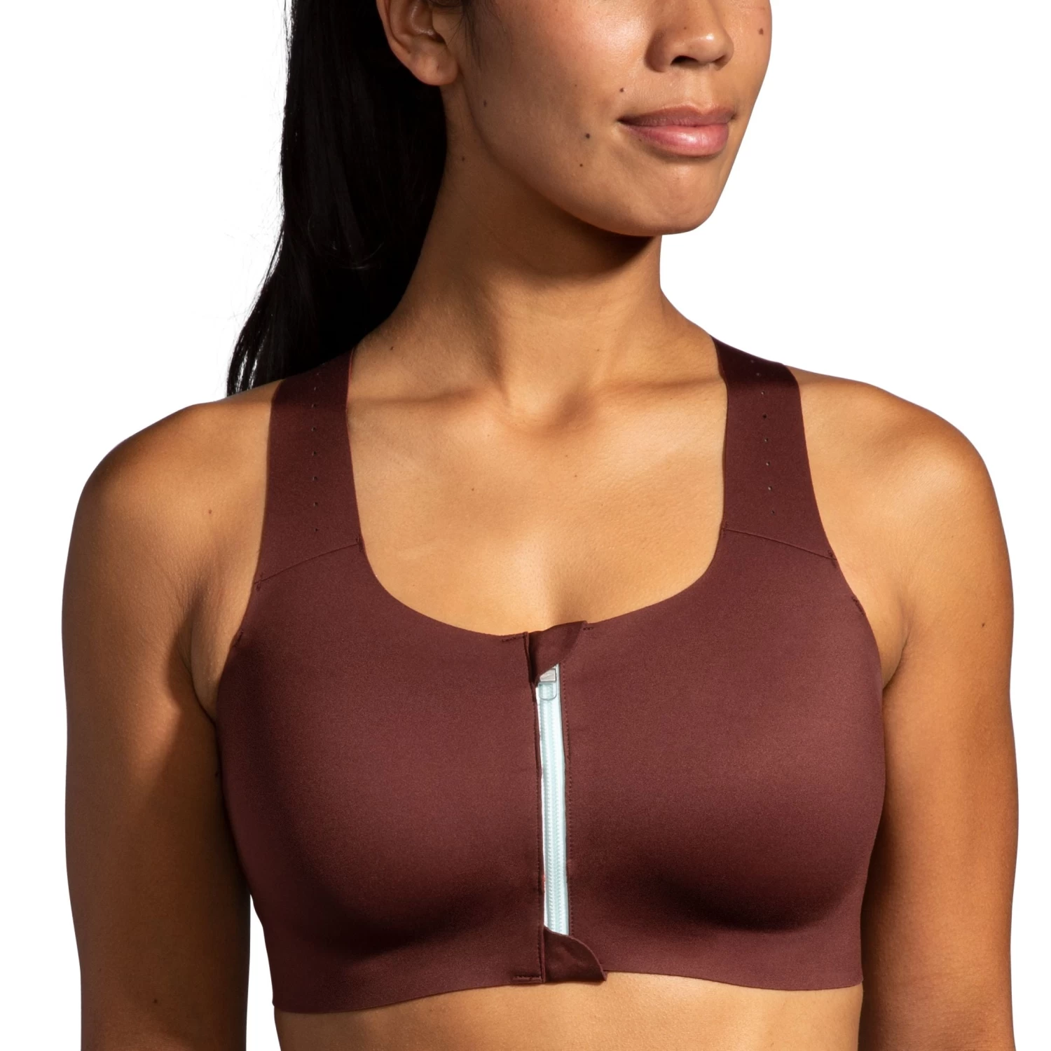 Women's Brooks Dare Zip Run Bra 2.0 - 350083-224 3 Women's Brooks Dare Zip Run Bra 2.0 - 350083-224 - Image 3