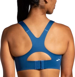BROOKS Women's Dare Racerback Run Bra 2.0 (454 - Blue Ash/Navy) -Brooks Store 350085 454 MB Dare Racerback Run Bra 2