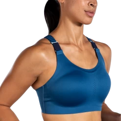 BROOKS Women's Dare Racerback Run Bra 2.0 (454 - Blue Ash/Navy) -Brooks Store 350085 454 MV Dare Racerback Run Bra 2